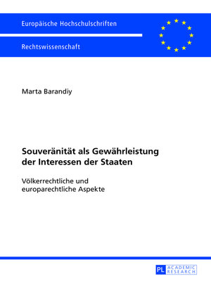 cover image of Souveraenitaet als Gewaehrleistung der Interessen der Staaten